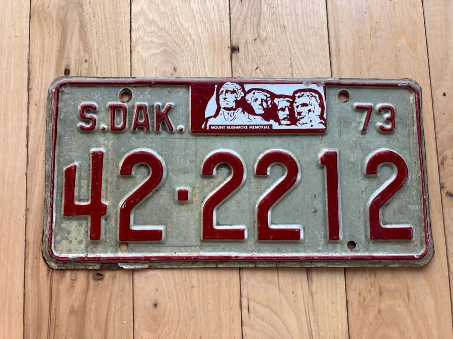 1973 South Dakota License Plate