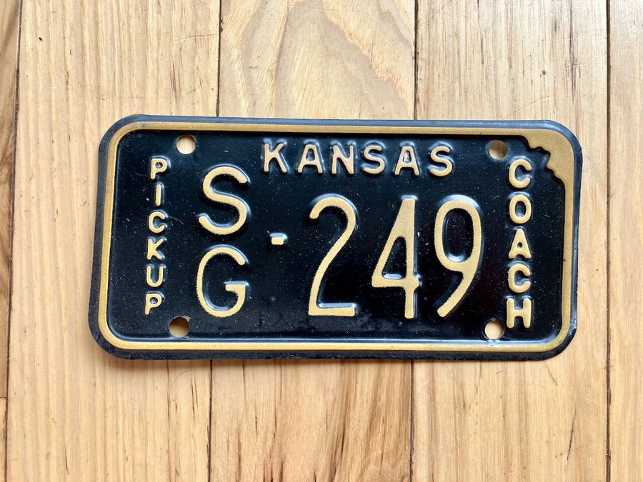 1968 Kansas Pickup Coach License Plate