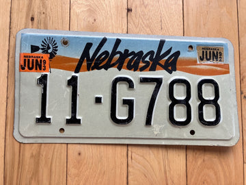 1992 Nebraska License Plate