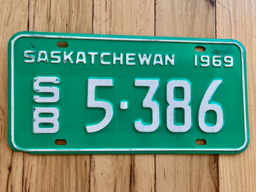 1969 Saskatchewan School Bus License Plate