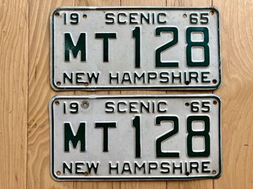 Pair of 1965 New Hampshire License Plates