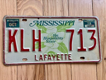 1979 Mississippi Lafayette County License Plate