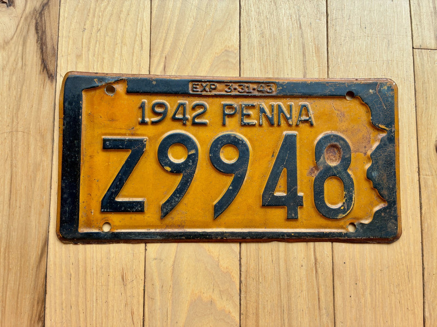 1942 1943 Pennsylvania License Plate