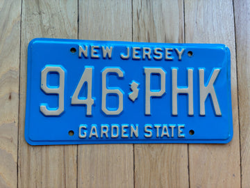 1980 New Jersey License Plate
