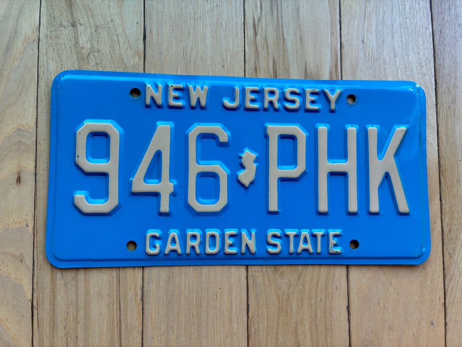 1980 New Jersey License Plate