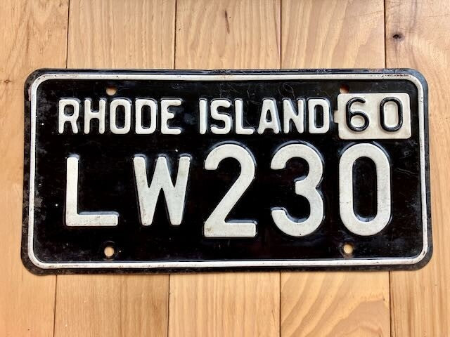 1960 Rhode Island License Plate