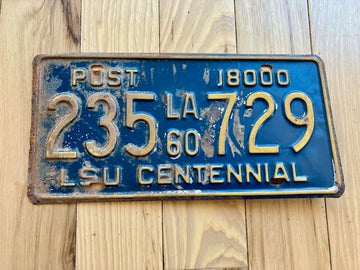 1960 Louisiana License Plate