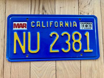 1979 California License Plate