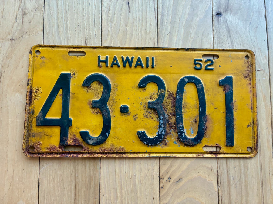 1952 Hawaii Truck License Plate
