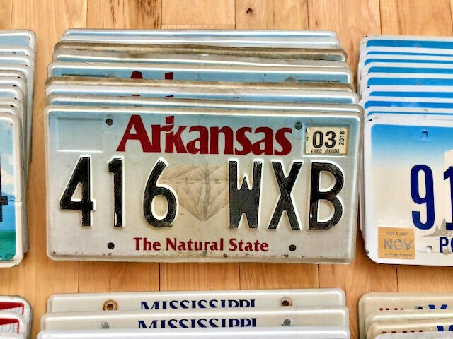 Bulk Lot of 100 License Plates- 10 of Each State in Craft Condition