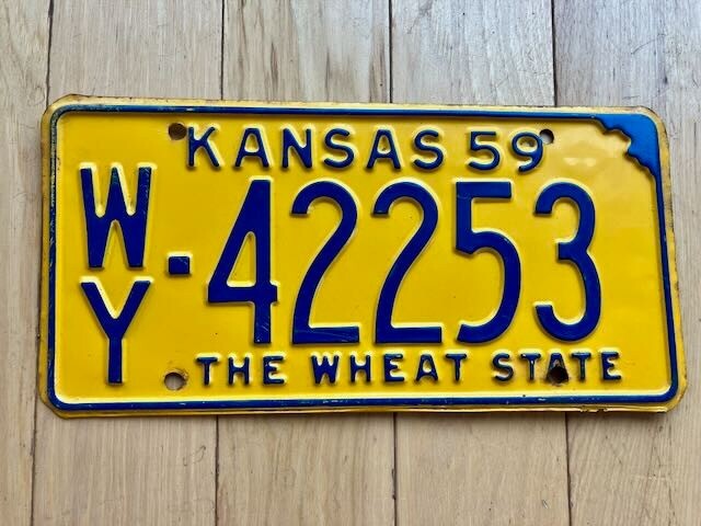 1959 Kansas License Plate