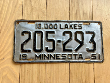 1951 Minnesota License Plate