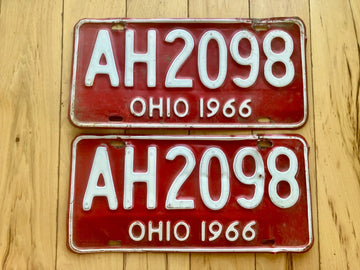 Pair of 1966 Ohio License Plates