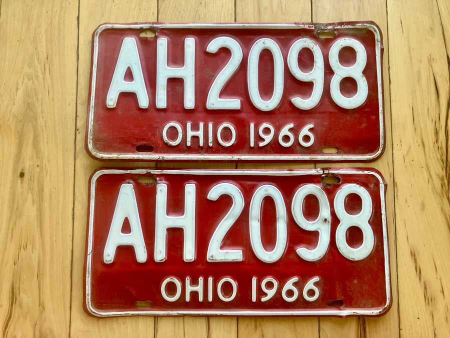Pair of 1966 Ohio License Plates