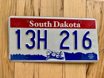 2001 South Dakota License Plate