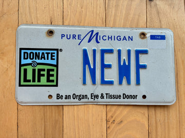 2013 Base Michigan Be an Organ, Eye, & Tissue Donor License Plate
