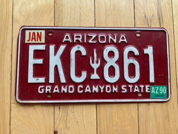 1990 Arizona License Plate