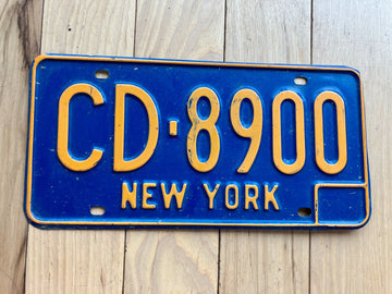 1966 Base New York License Plate