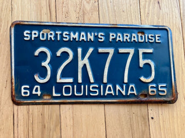 1964/ 1965 Louisiana License Plate