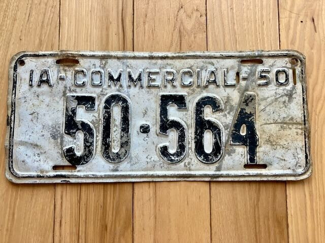 1950 Iowa Commercial License Plate