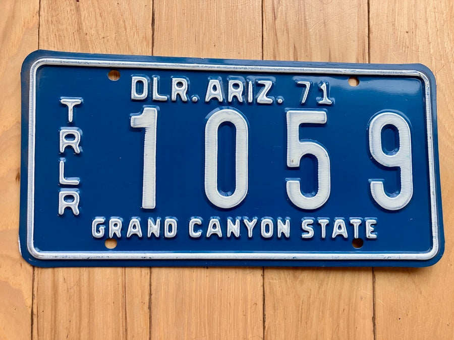 1971 Arizona Dealer Trailer License Plate