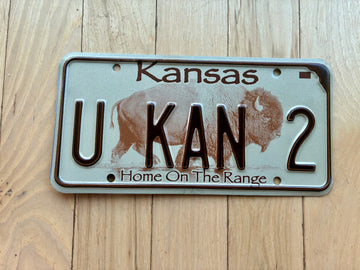 2010 Kansas Vanity License Plate - U KAN 2