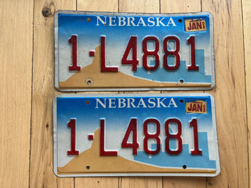 Pair Of 2002 Nebraska License Plates