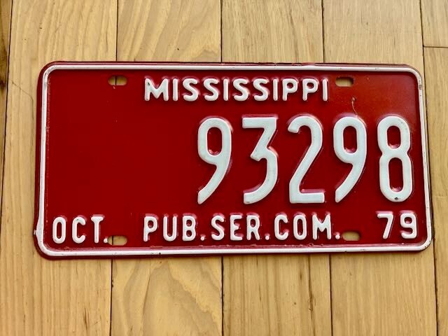 1979 Mississippi Public Service Commission License Plate