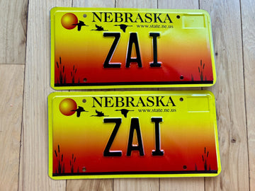 2005 Nebraska Pair of Vanity License Plates - ZAI