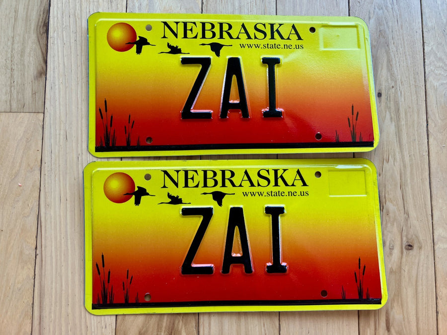 2005 Nebraska Pair of Vanity License Plates - ZAI