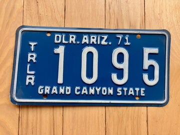 1971 Arizona Dealer Trailer License Plate