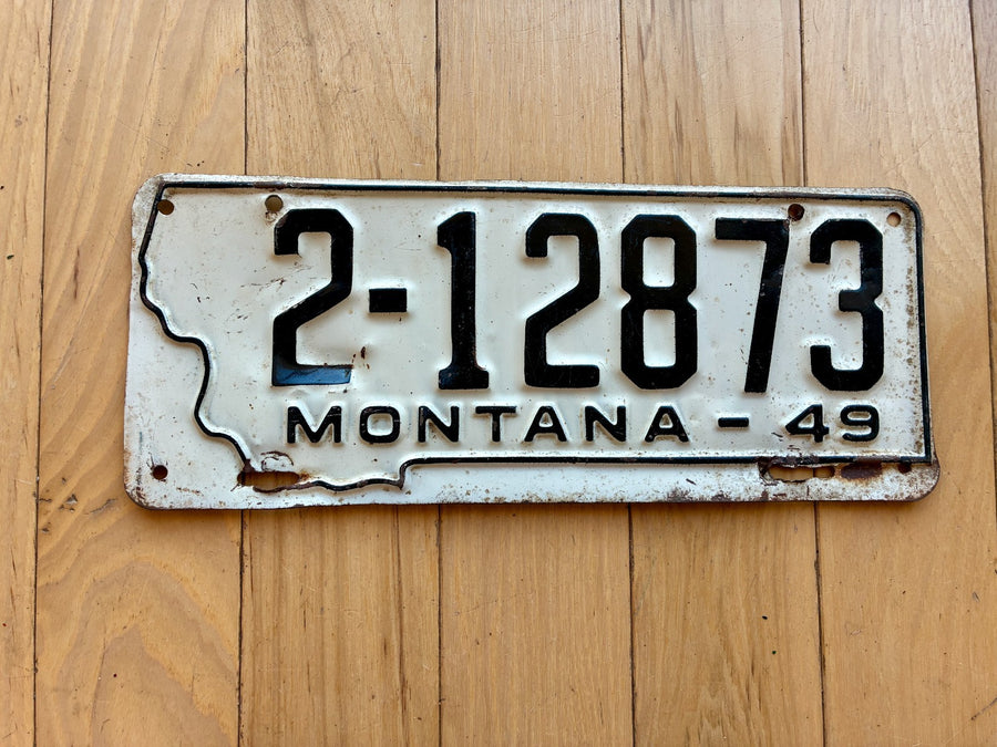 1949 Montana License Plate