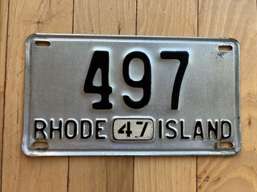 1947 Rhode Island License Plate