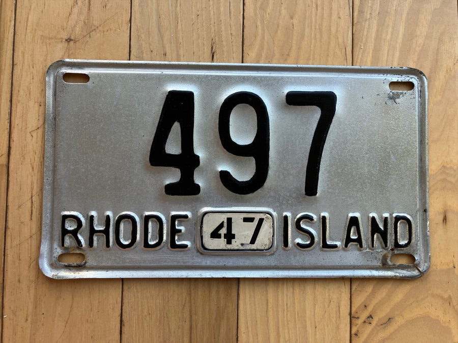 1947 Rhode Island License Plate