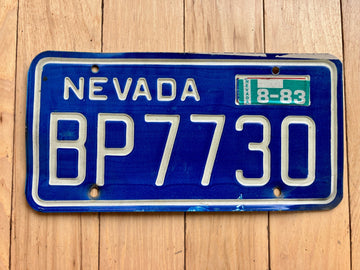 1983 Nevada License Plate