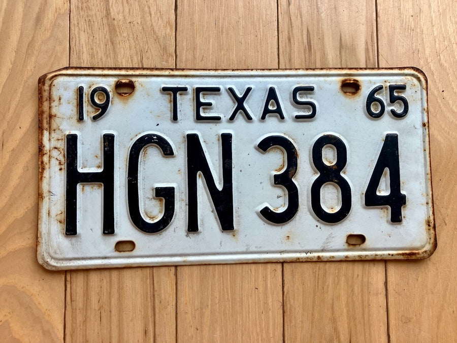 1965 Texas License Plate