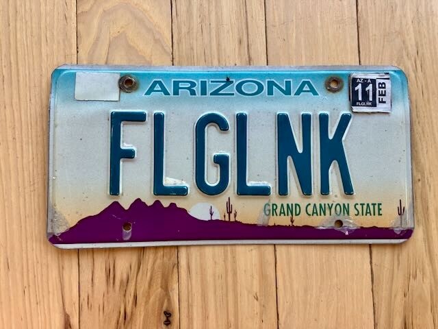 2011 Arizona Vanity License Plate - FLGLNK