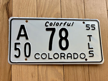 1955 Colorado Trailer License Plate