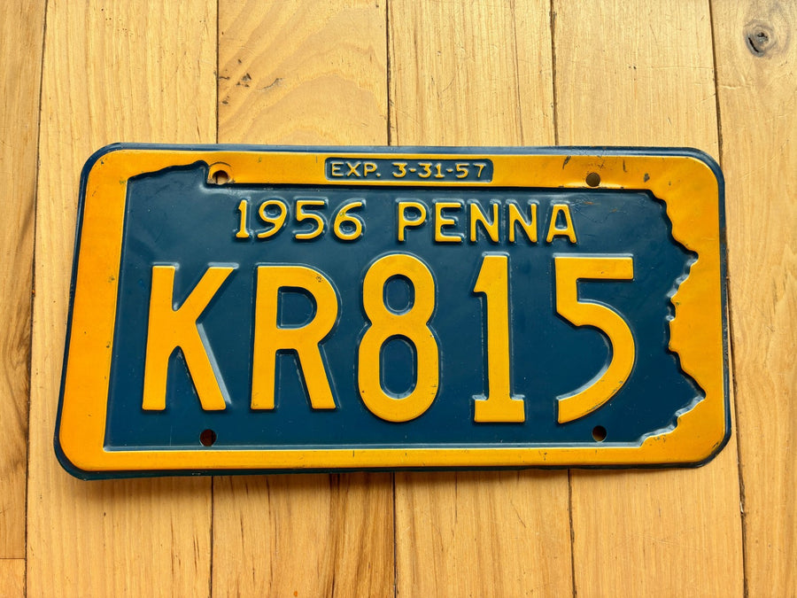 1956 1957 Pennsylvania License Plate