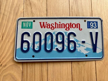 1993 Washington State Truck License Plate (Check With DOL First For YOM)