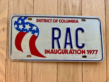 1977 Washington DC Inauguration License Plate