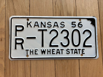 1956 Kansas Truck License Plate