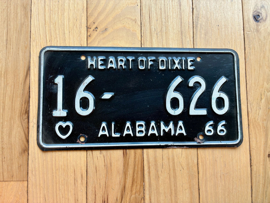 1966 Alabama License Plate