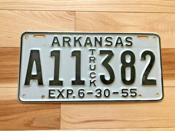 1955 Arkansas Truck License Plate