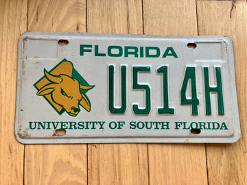 1987 Base University of South Florida License Plate