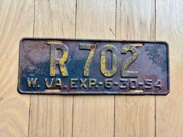 1954 West Virginia License Plate