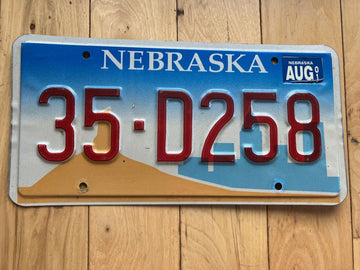 2001 Nebraska License Plate