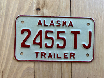 1970's Alaska Trailer License Plate