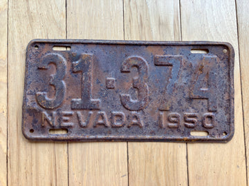 1950 Nevada License Plate