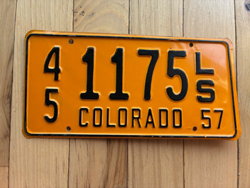 1957 Colorado License Plate